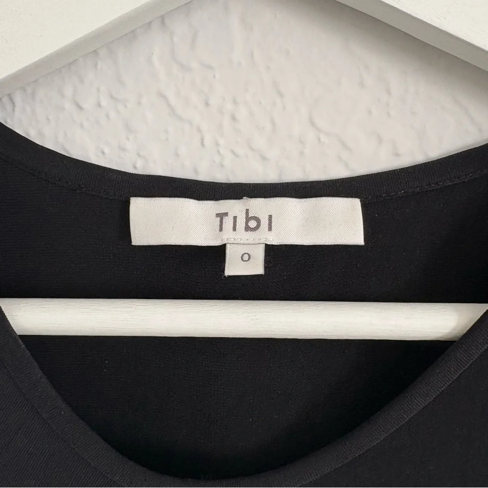 Tibi Soft Drape Asymmetrical Top in Black - Picture 2 of 9